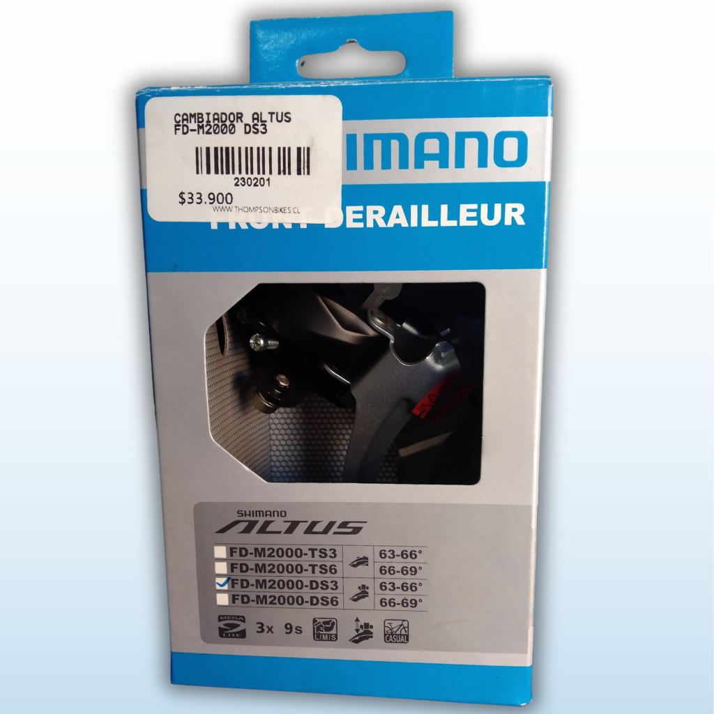 Desviador Shimano Altus FD-M2000-DS3 63-66° MegaLite 3x9V
