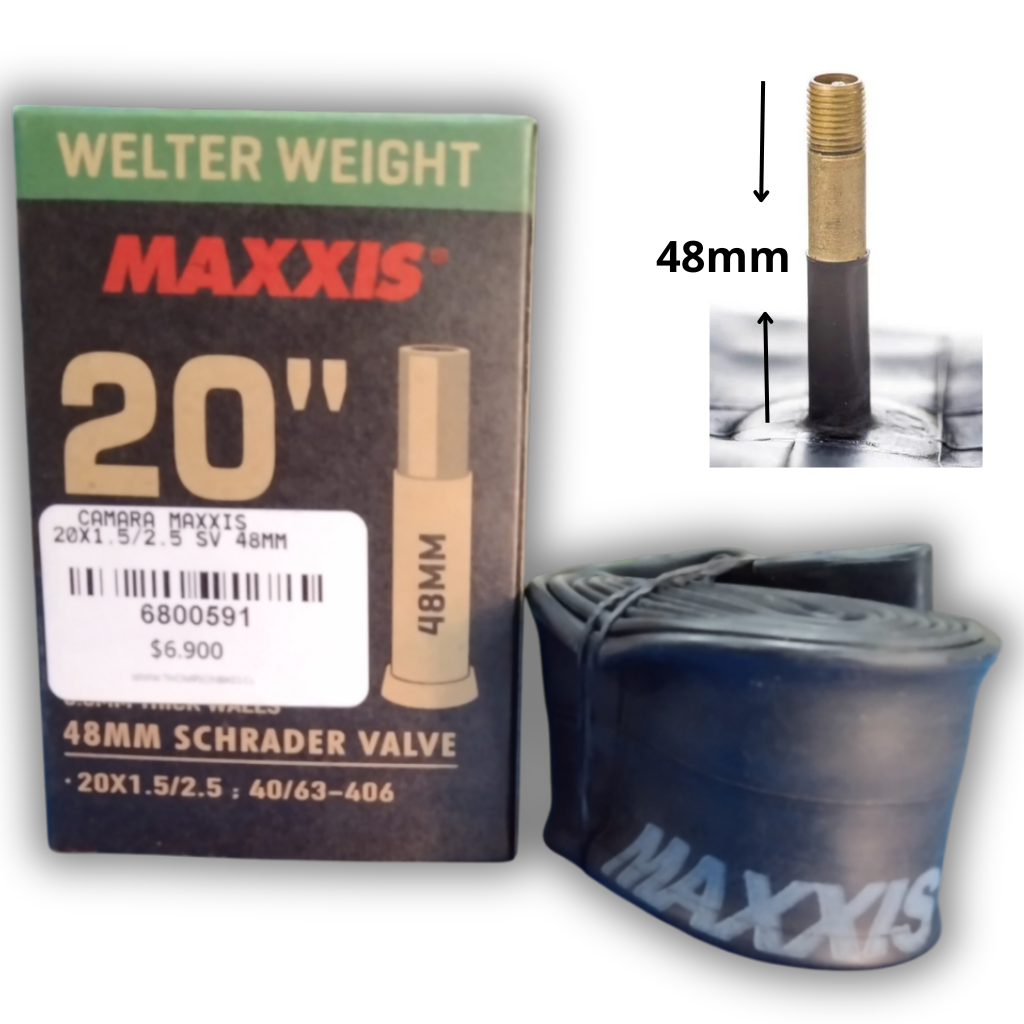 Cámara Maxxis 20x1.5/2.5 Válvula Auto 48mm